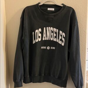 Anine Bing Charcoal Los Angeles Crewneck